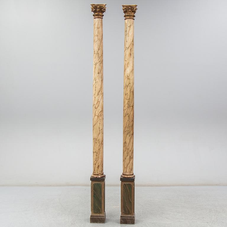 A pair of columns, circa 1900.