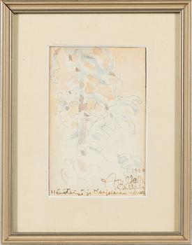 Akseli Gallen-Kallela, watercolour, signed and dated 1920.