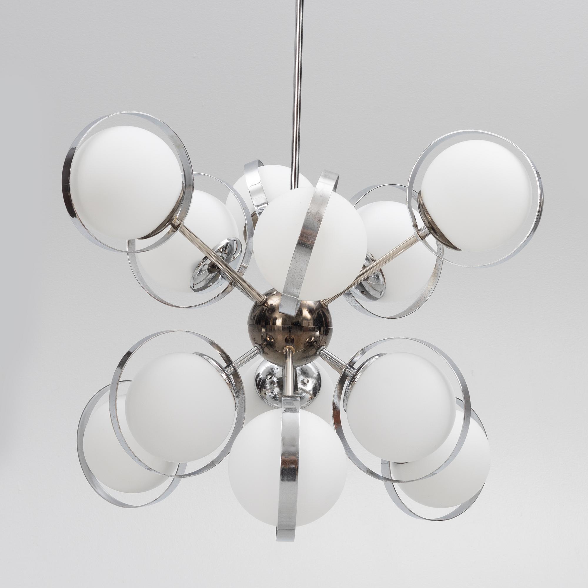 Ceiling lamp, Sputnik model, 1970s.