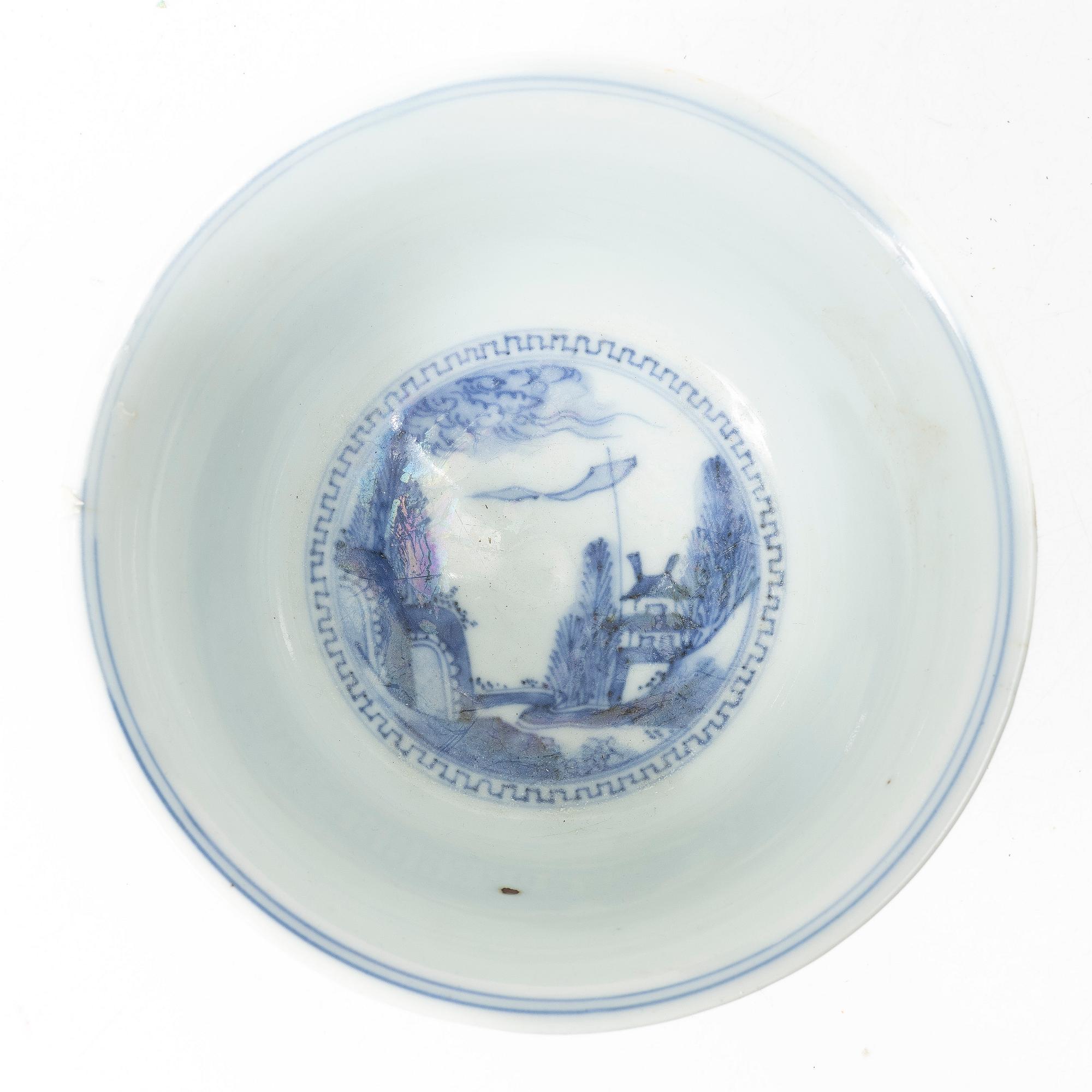 A Japanese cloisonné on porcelain bowl, Meiji (1868-1912).