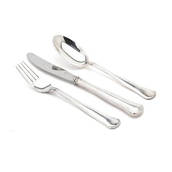 Silverbesick, 36 delar, "Gammal dansk", Mema, Lidköping, 1989-1995.