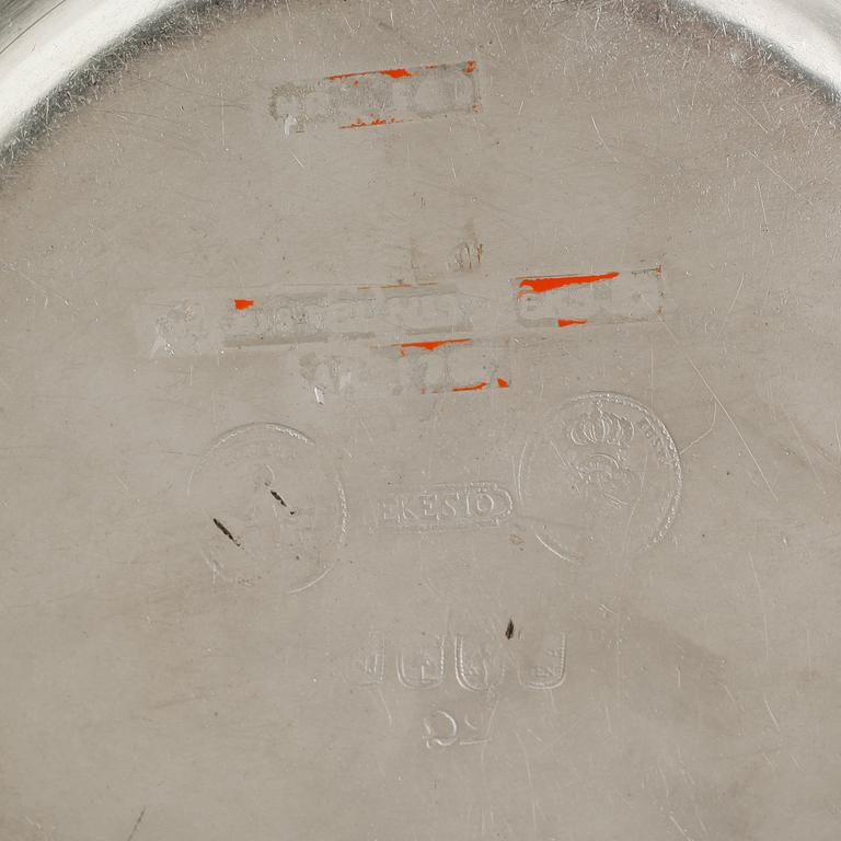 TALLRIKAR, 3 st, tenn, Nicolaus Justelius, Eksjö 1796.