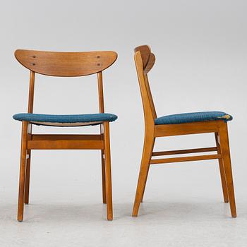 Four chairs, Farstrup Møbelfabrik, Denmark, mid-20th century.