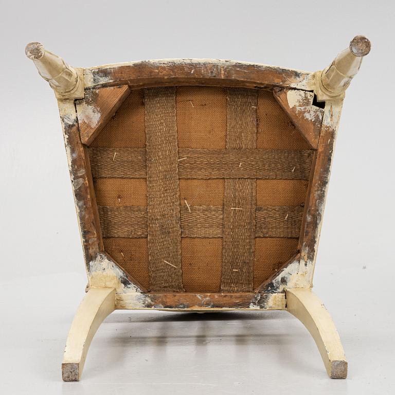 A set of six late Gustavian chairs, Stockholm, late 18th century.