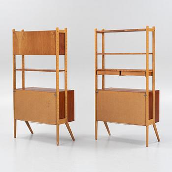 Bookshelves, a pair, 1960s.