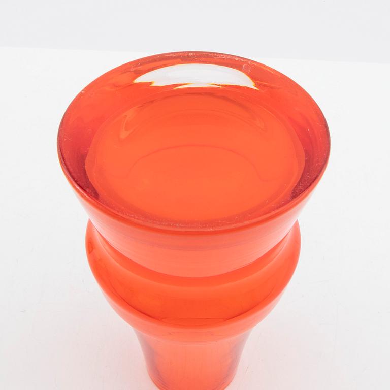 Tamara Aladin, vases, 3 pcs, glass, Riihimäen Lasi, Finland, 1960s/70s.