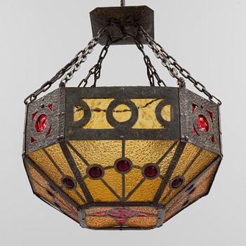 An early 20th century ceiling light.