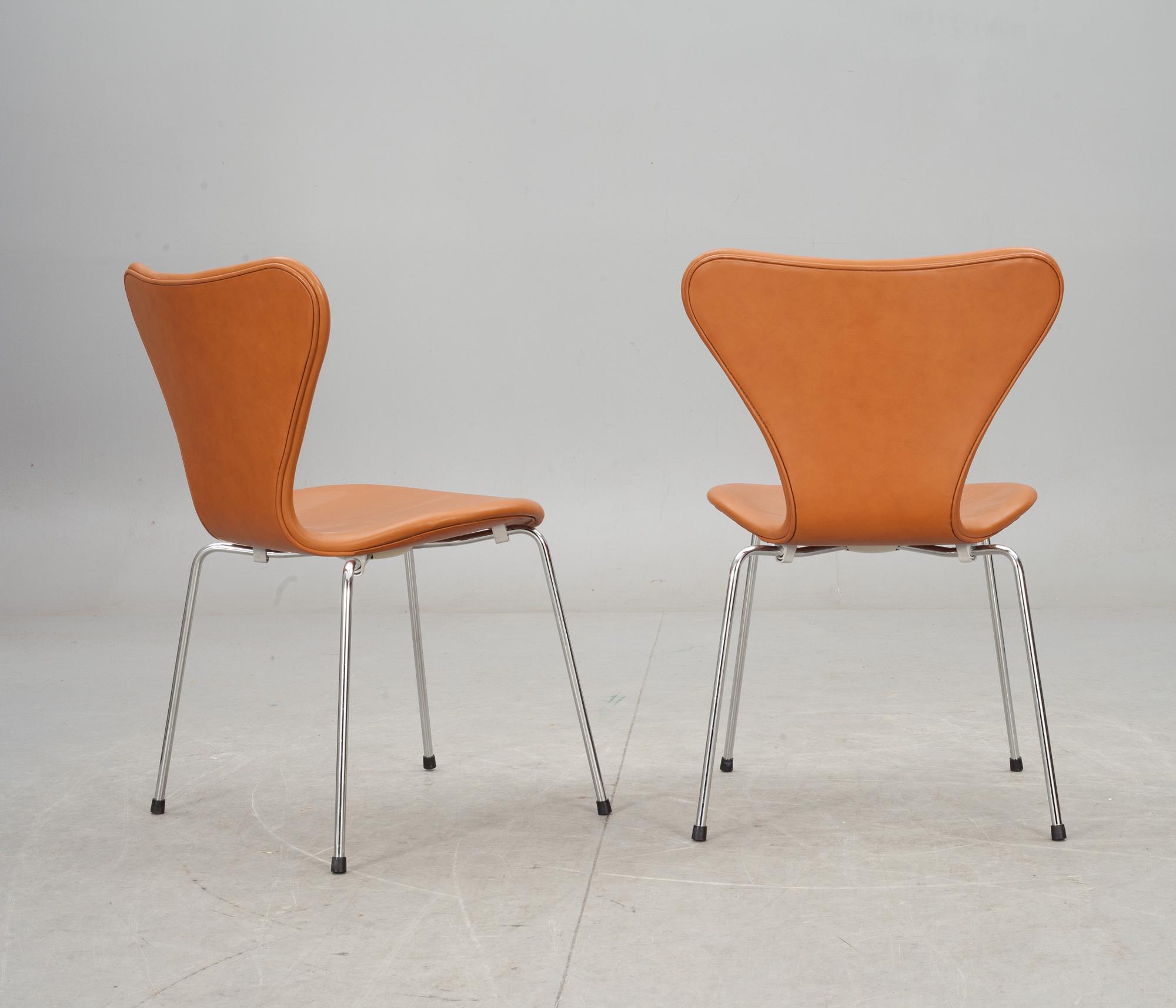 STOLAR, 6 st, "sjuan", Arne Jacobsen, Fritz Hansen.