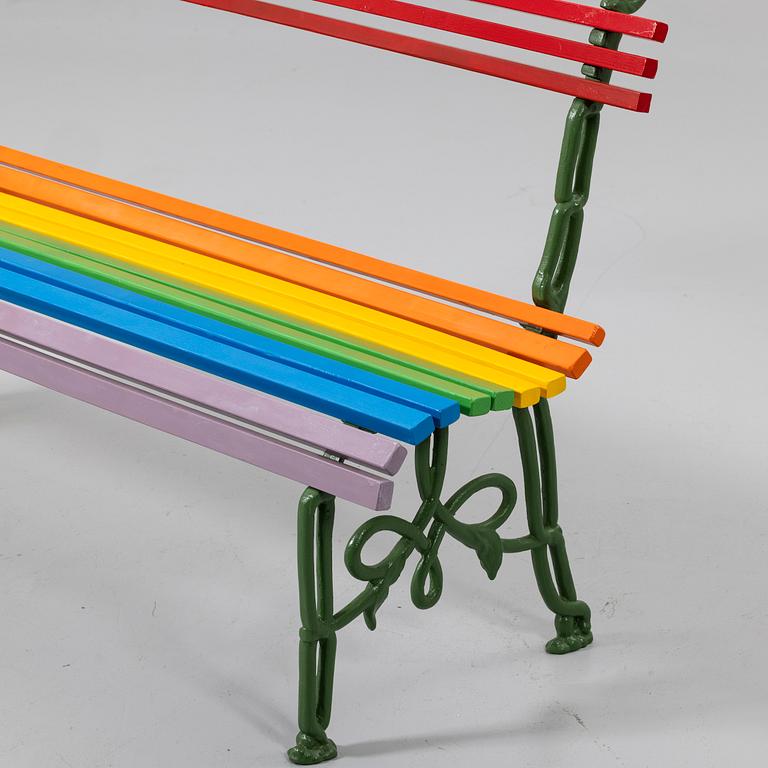 Garden bench, mid-20th century.