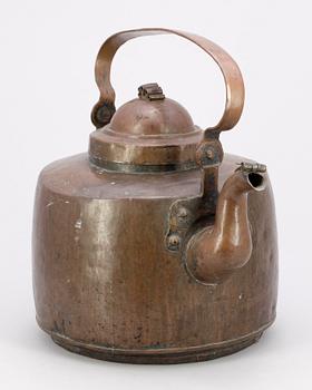 KAFFEPANNA, koppar, märkt DAE o GB, 1800-talets första hälft.