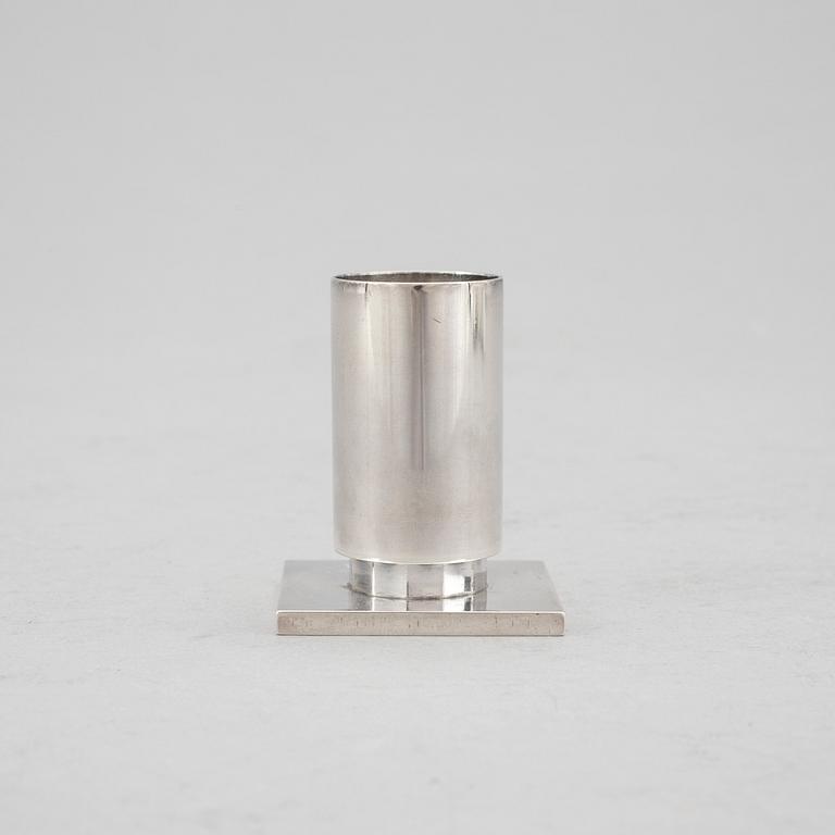 WIWEN NILSSON, Lund 1957, ljusstake, sterlingsilver. Vikt ca 52 gram.