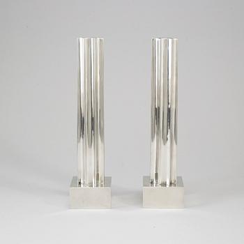 Gustaf Nordenskiöld, a pair of 'Kolonn' pewter candlesticks from Svenskt Tenn, 2019.