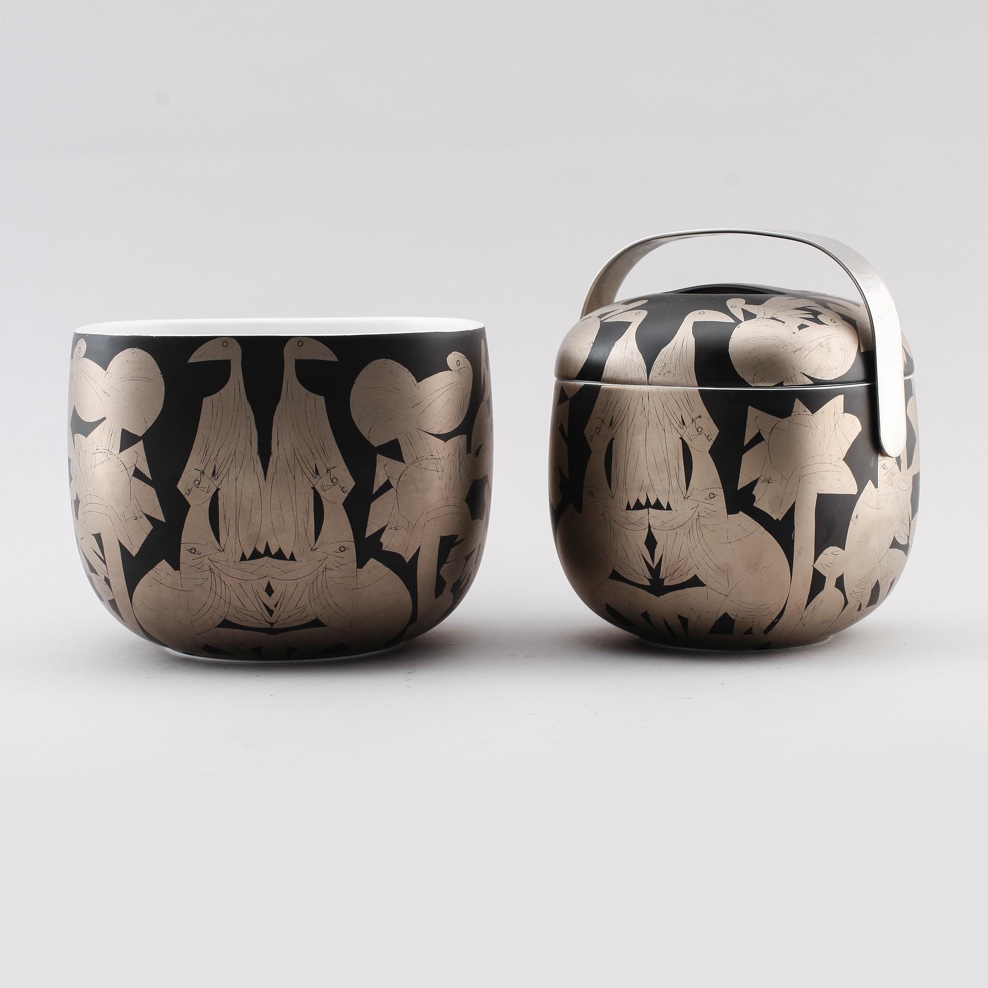 SKÅL OCH TERRIN, porslin, "Suomi", Timo Sarpaneva, Rosenthal Studio-linie, 425/500.