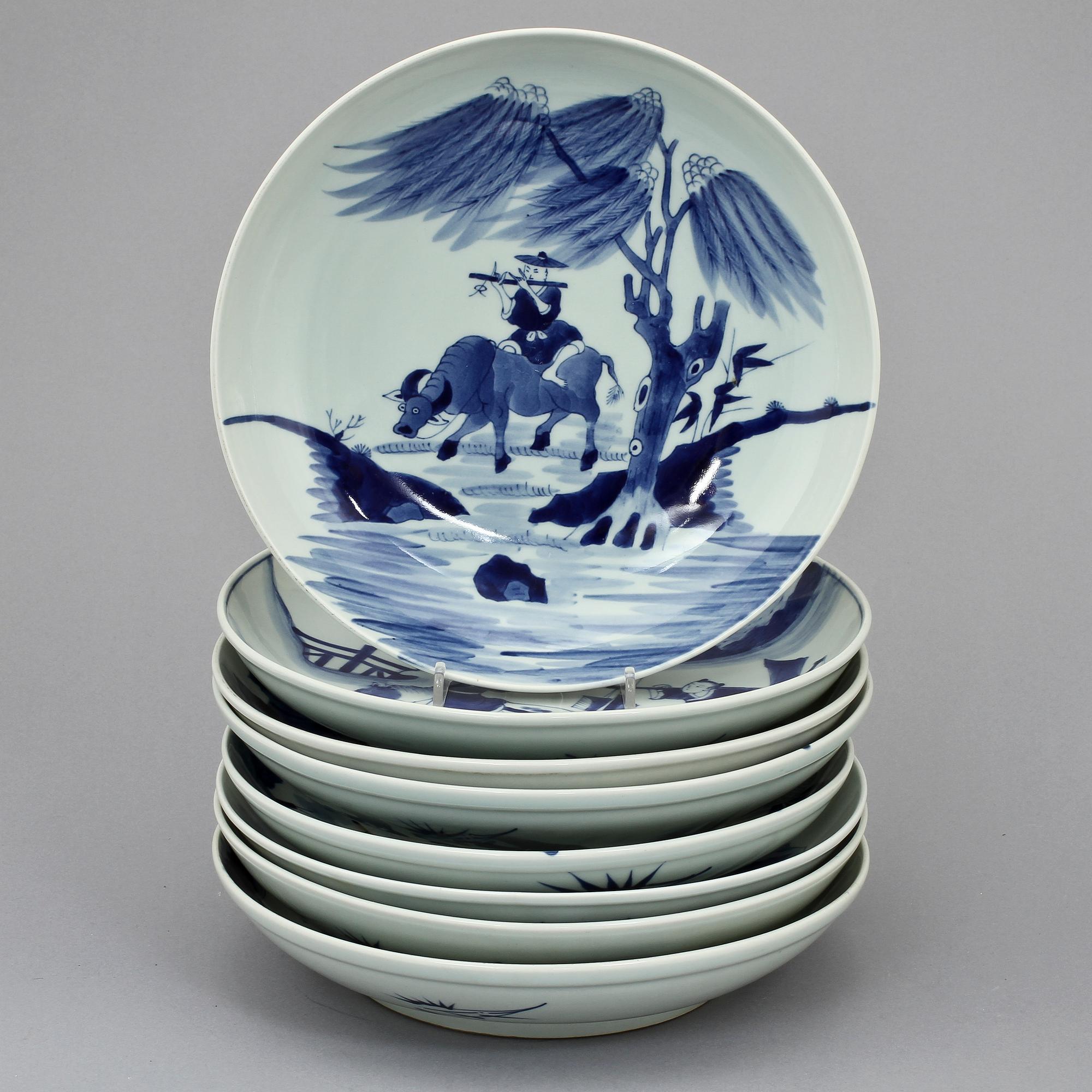 FAT, 8 st, porslin, Kina, 1900-tal.