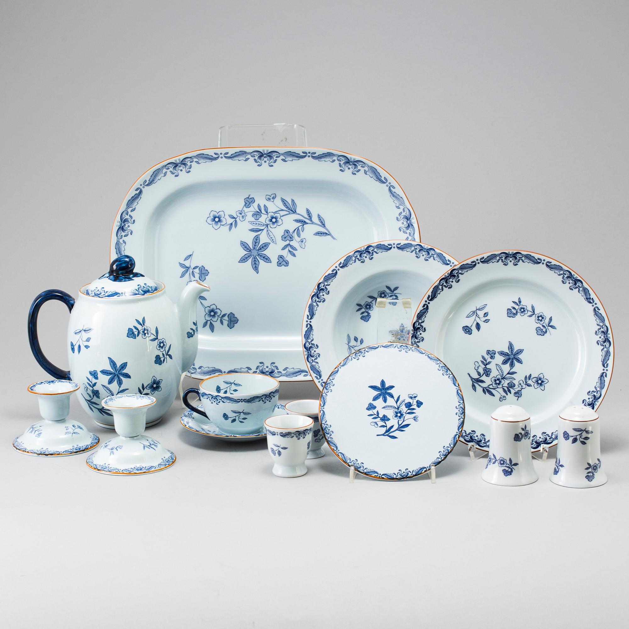 SERVISDELAR, 40 st, porslin, "Ostindia", Rörstrand, sent 1900-tal/2000-tal.