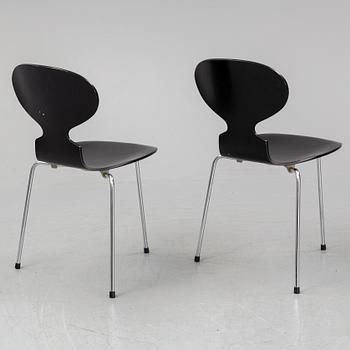 ARNE JACOBSEN, a pair of 'Myran' chairs from Friz hansen, Denmark.