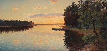 390. Gottfrid Kallstenius, "Solnedgång vid min brygga" (Sunset by my jetty).