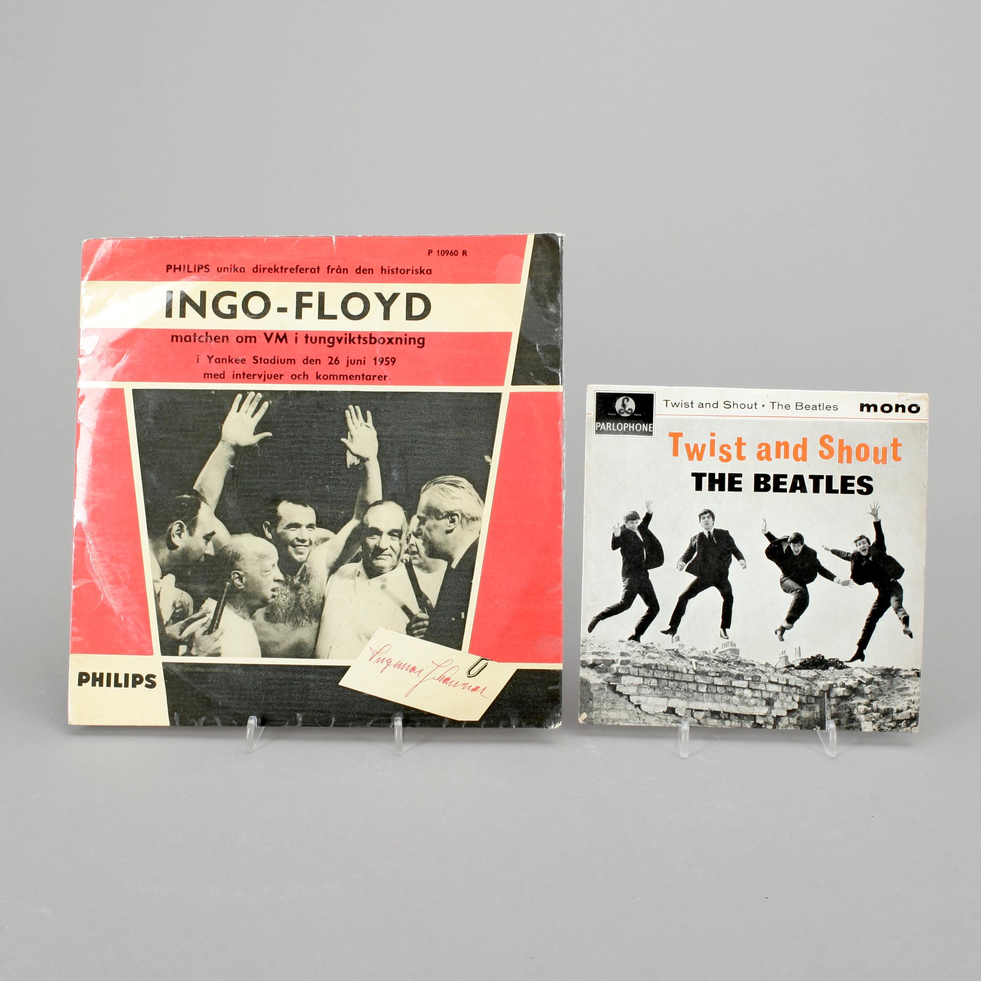 SKIVOR, 2 st, "Ingo - Floyd" samt "The Beatles", 1959, 1963.
