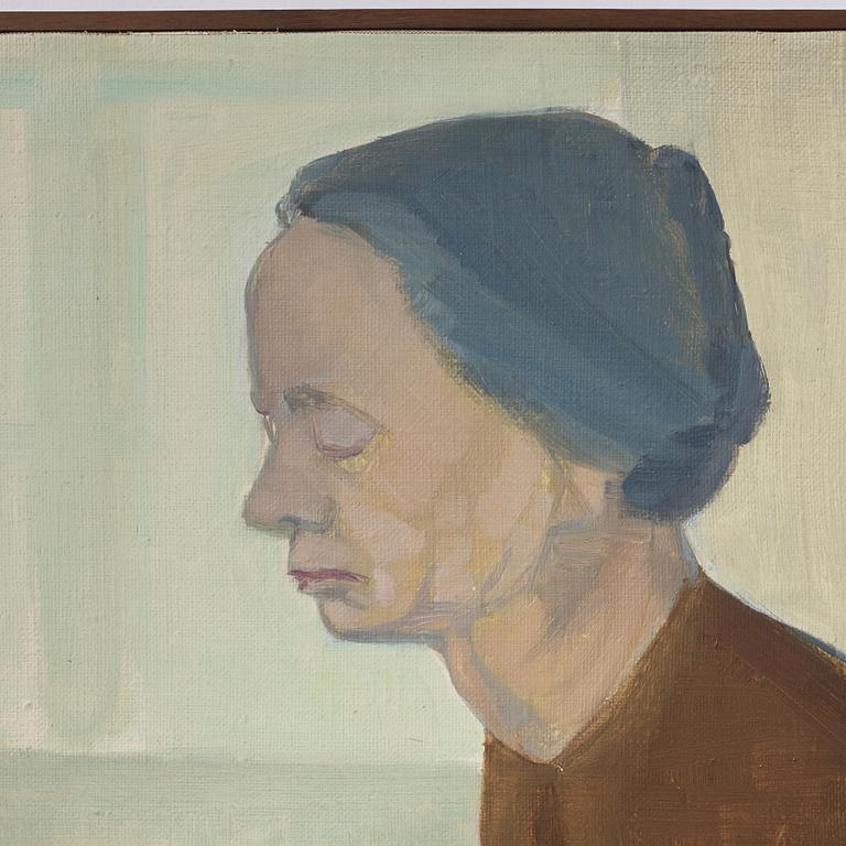 Vera Frisén, oil on relined canvas, signed.