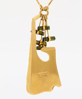 Björn Weckström, a necklace with pendant, "Rain in the mountains", Lapponia, Finland 1992, 18k.