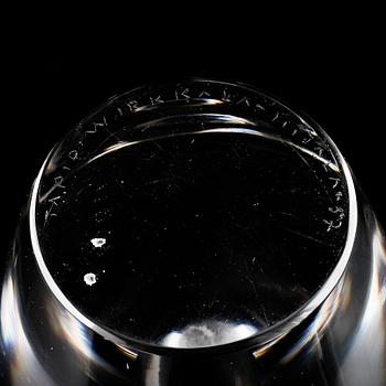 Tapio Wirkkala, glass vase, "Tokio", signed and dated -57.