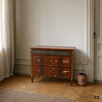 A late Gustavian commode from J. N. Asplinds workshop in Falun (1785-1820).