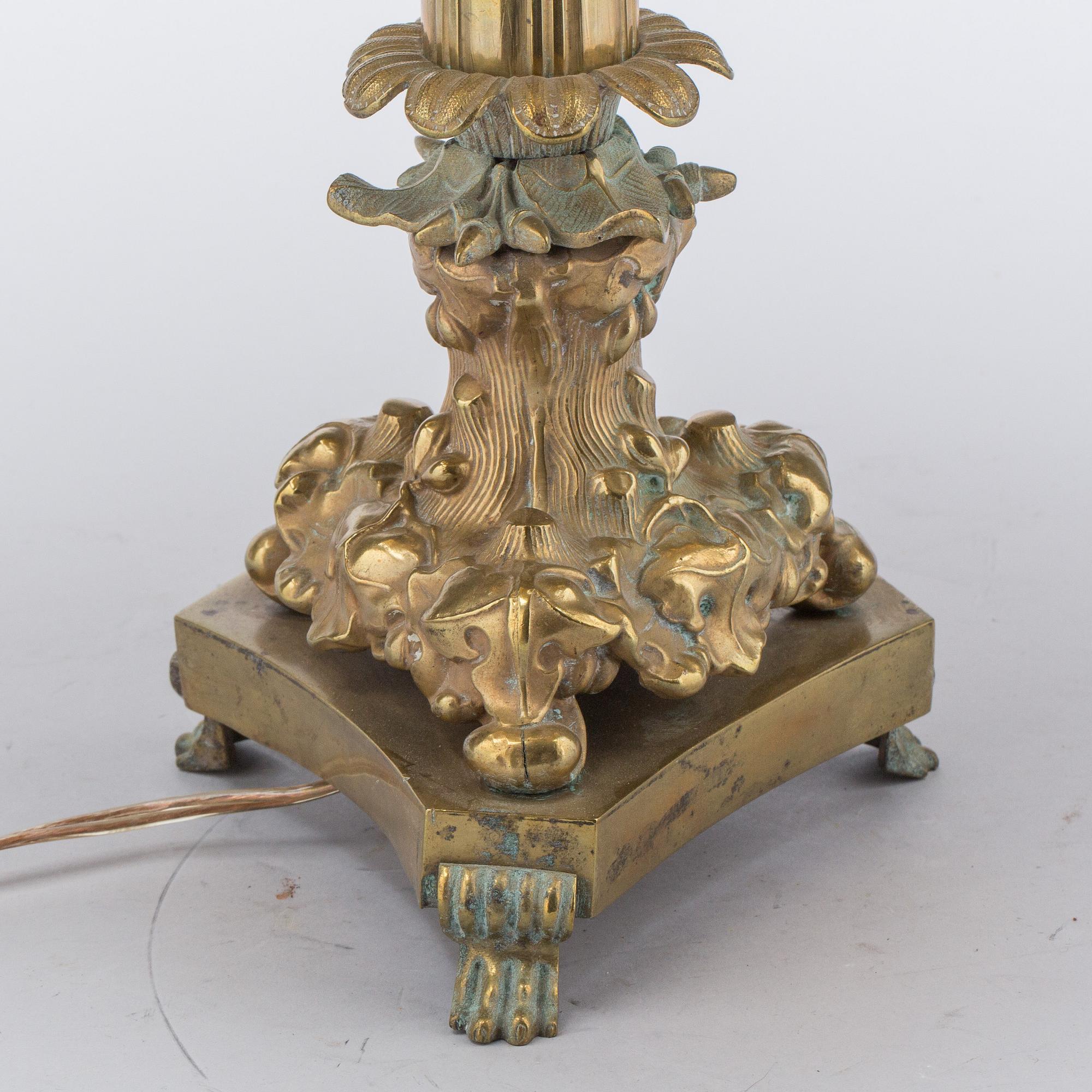 BORDSLAMPA, empirestil. 1800-tal.