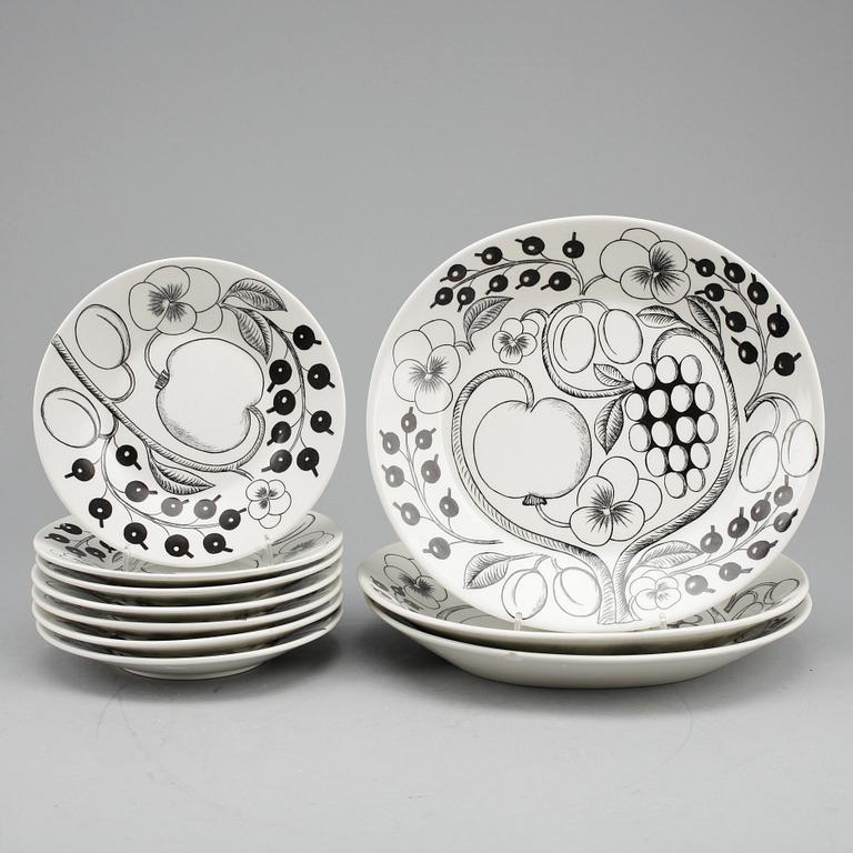 SERVISDELAR, 19 delar, porslin, "Paratiisi", Birger Kaipiainen, Arabia, Finland.