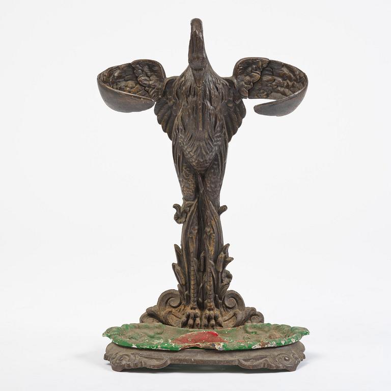 A French cast-iron umbrella stand, late 19th century.
