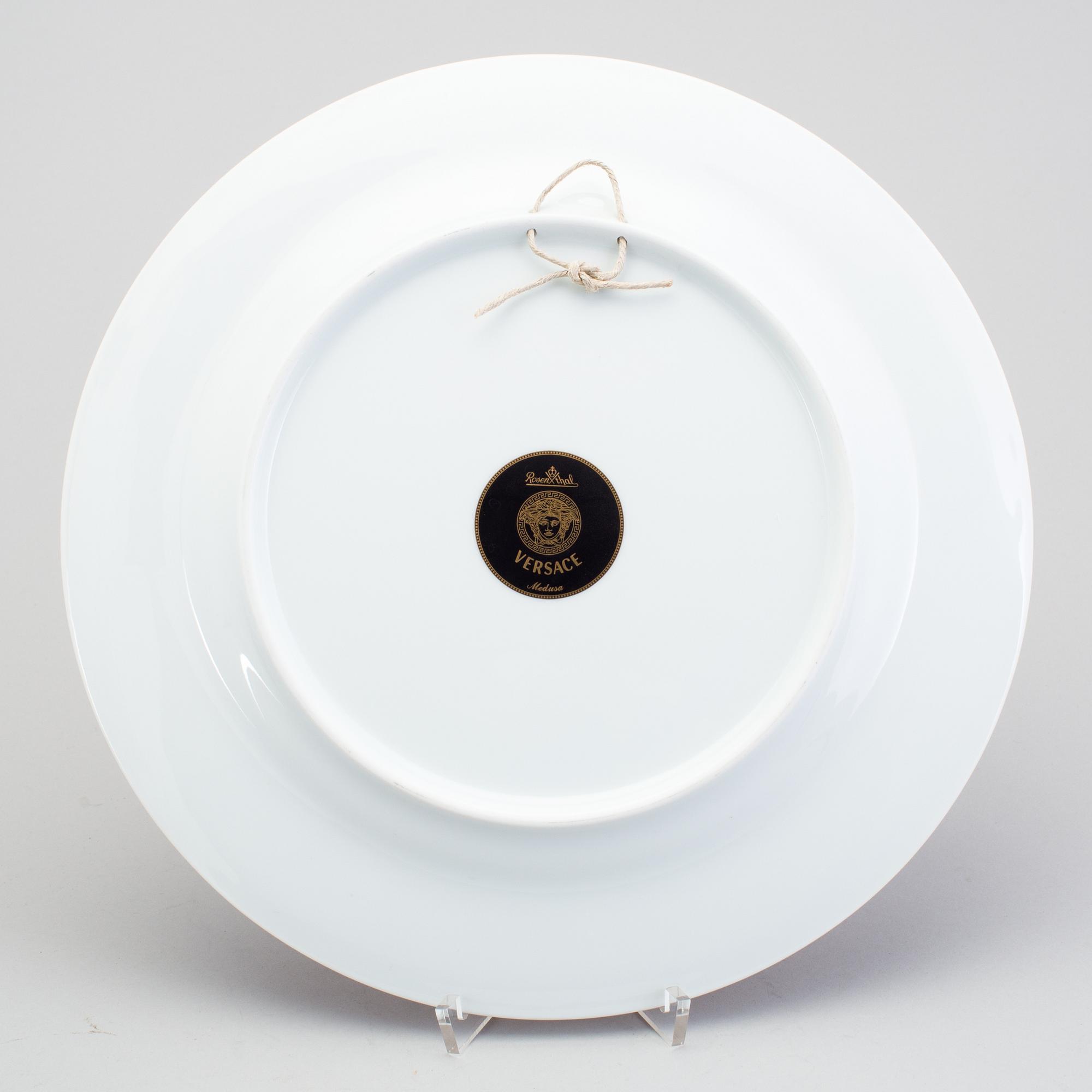 A lidded jar and a dish, Versace "Medusa".