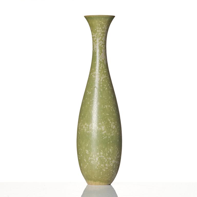 Carl-Harry Stålhane, a bird's egg glazed stoneware vase, Rörstrand, Sweden 1950s.