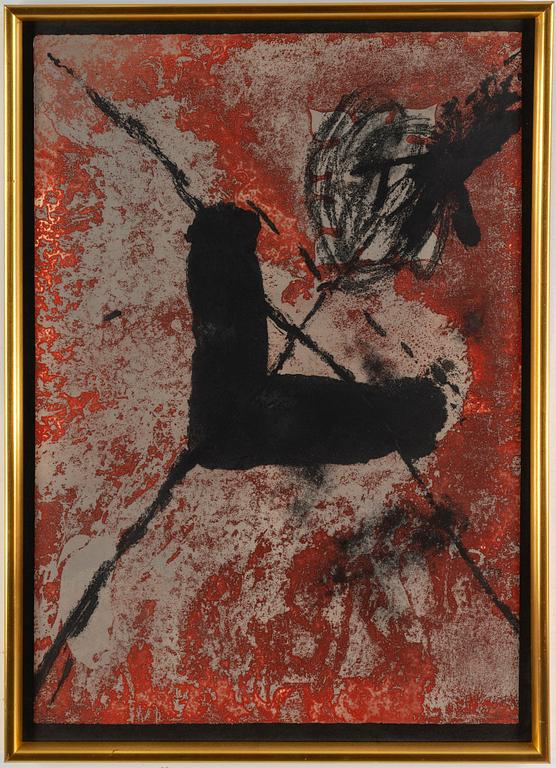 ANTONI TÀPIES, etching in colours, signed and numbered 18/50.