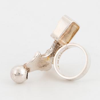 A sterlingsilver ring by Rolf Karlsson.