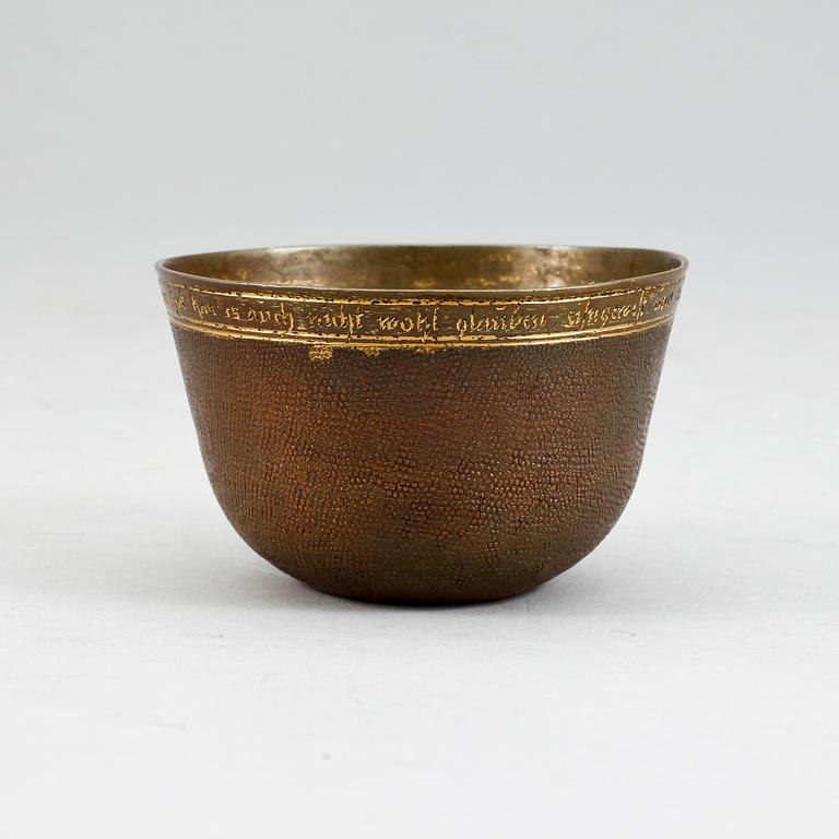 SUPKOPP, förgylld koppar, Tyskland, 16-1700-tal.