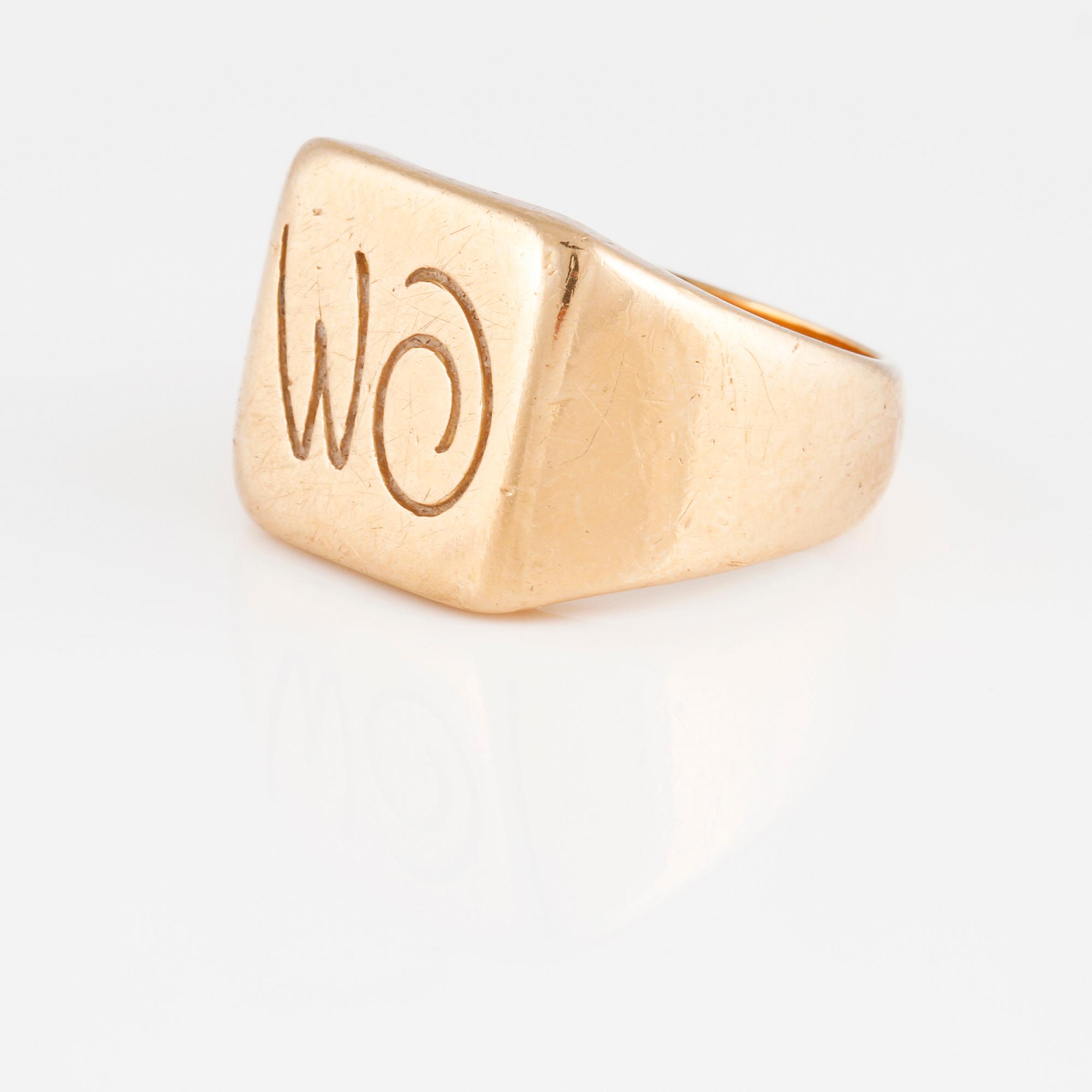 KLACKRING, 18K guld, importstämplad. Vikt 16,7 gram.