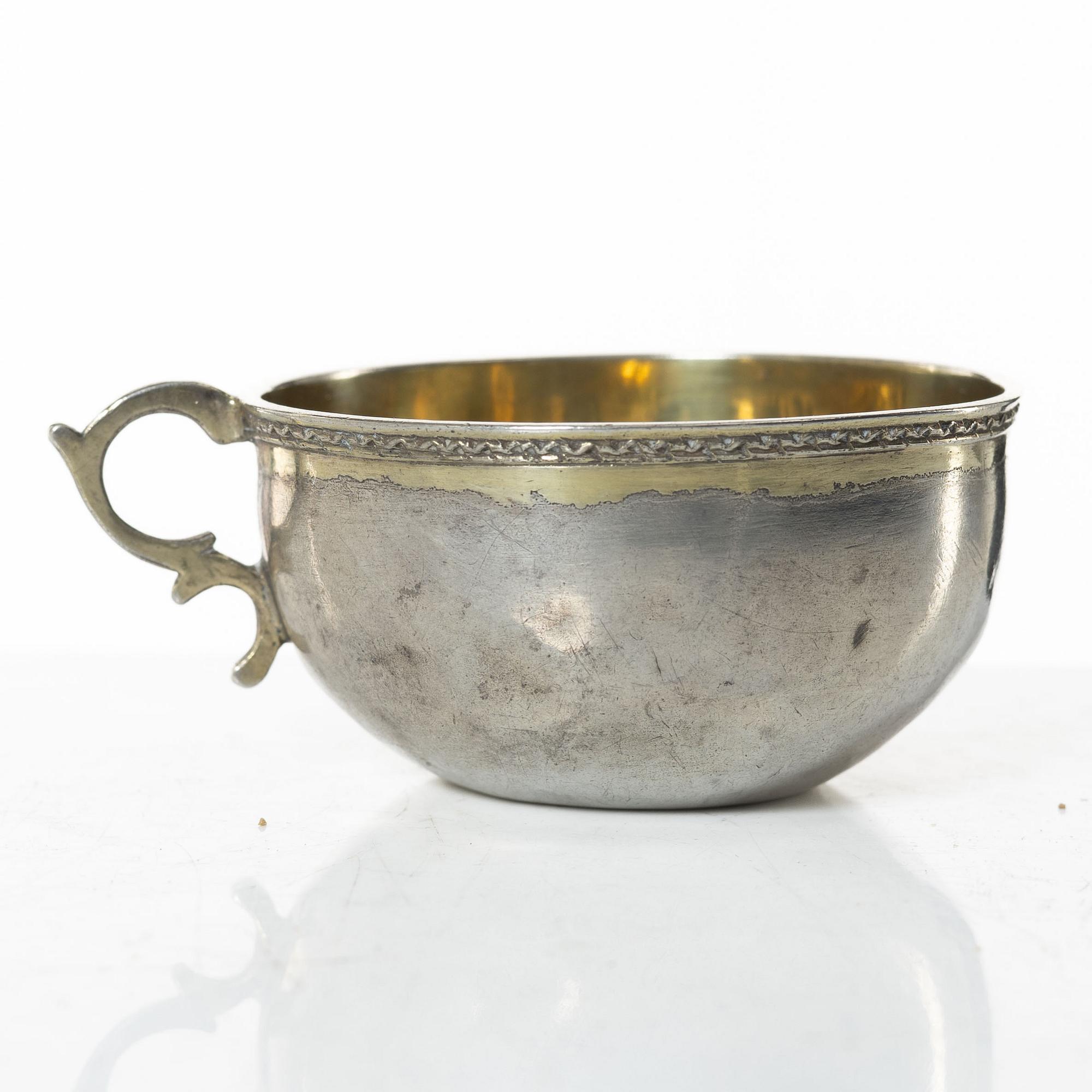 A Swedish parcel-gilt silver cup, mark of Johan Wasserman, Lindesberg, Sweden 1782.