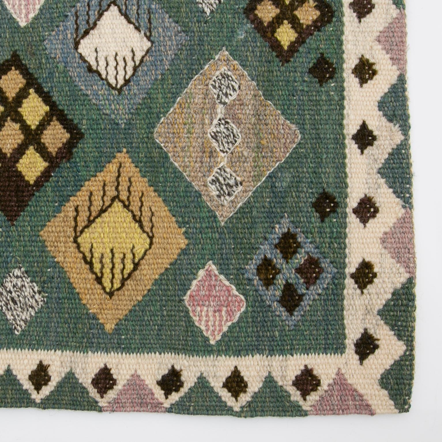 Märta Måås-Fjetterström, vävnad, "Knoppen", gobelängteknik, 35 x 50 cm, signerad AB MMF.