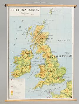 SKOLKARTA, Generalstabens Litografiska Anstalt, 1958.