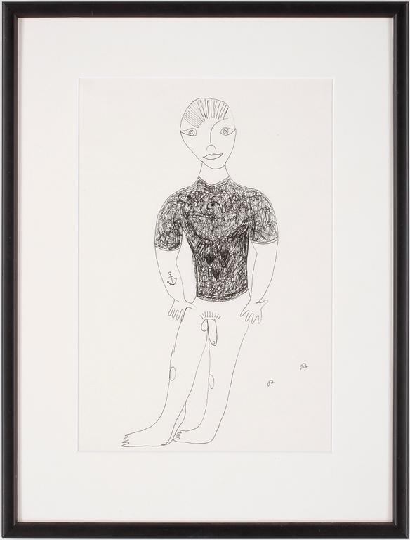 ROGER RISBERG , Tuschteckning, signerad R.R.
