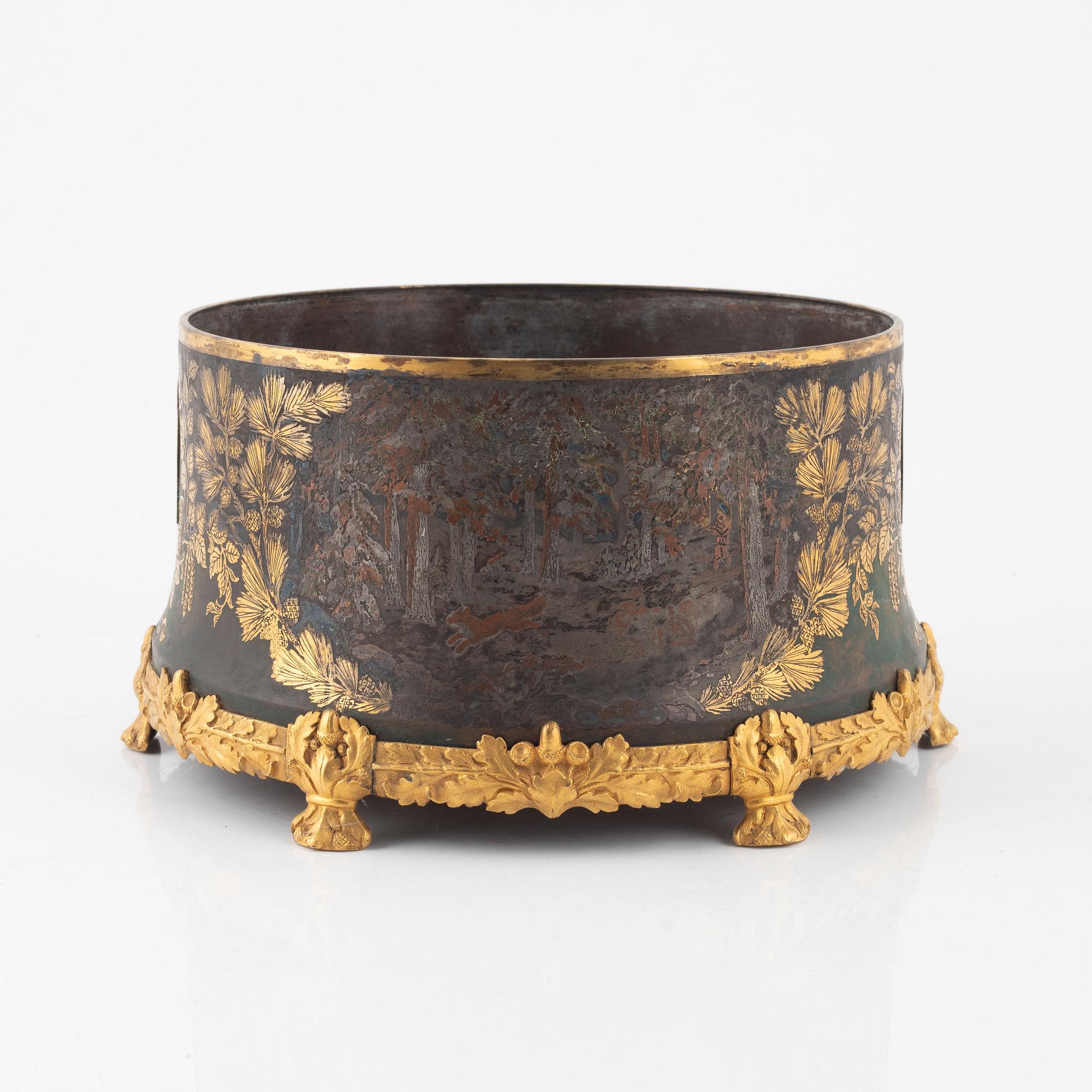 A Swedish Art Nouveau Flower Pot, signed by Carl Hjalmar Norrström 1918.