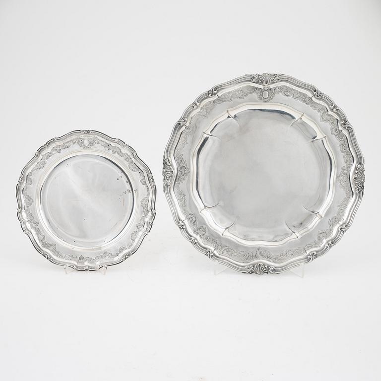 Two Danish silver plates, mark of A Michelsen, Copenhagen, Denmark 1927-29.