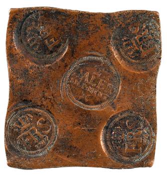 1001. A Swedish plate money 1/2 DALER SM 1747. Fredrik I.
