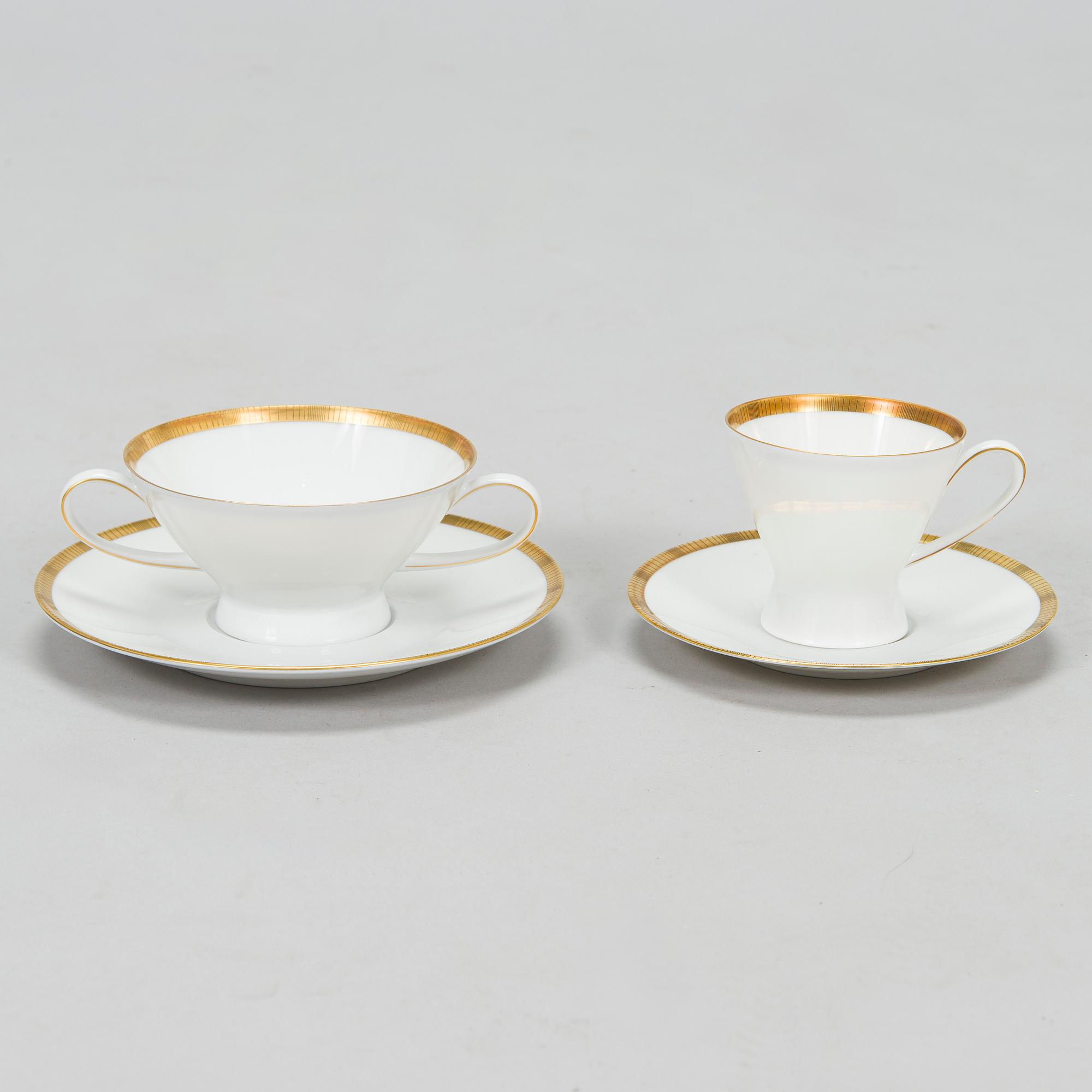 Raymond Loewy och Richard Latham, matservis, 95 dlr, "Form 2000", porslin, för Rosenthal, 1900-talets senare hälft.