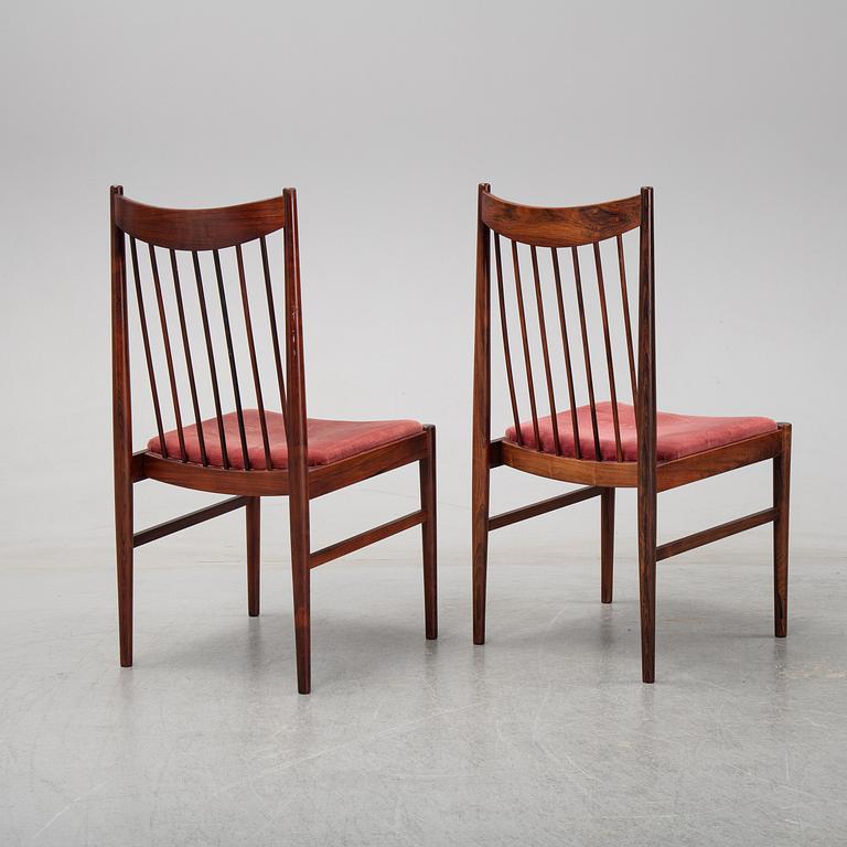 ARNE VODDER, stolar, 8 st, Sibast, Danmark, 1960-tal.