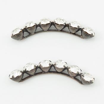 Silver necklace with paste, 19th century.