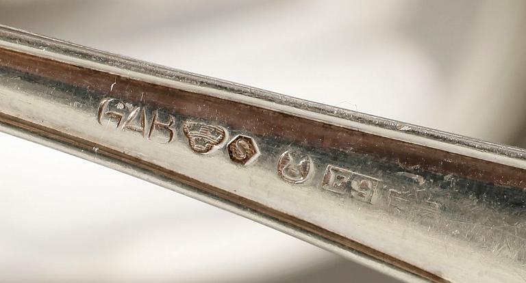 BESTICK, 15 delar, silver, svenska stämplar, 1800-/1900-tal. Vikt ca 399 g.