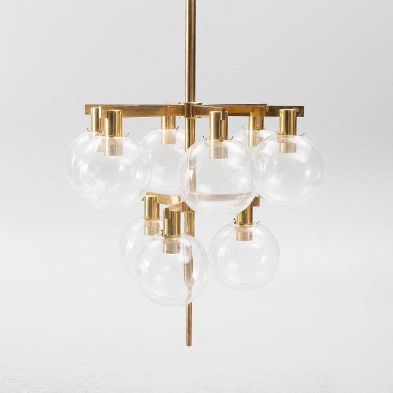 Hans-Agne Jakobsson, an imposing ceiling lamp model "T348/9", Hans-Agne Jakobsson AB, Markaryd, 1960s-70s.