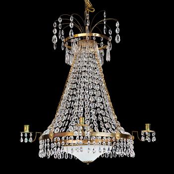 341. A late Gustavian five-light chandelier, late 18th century.