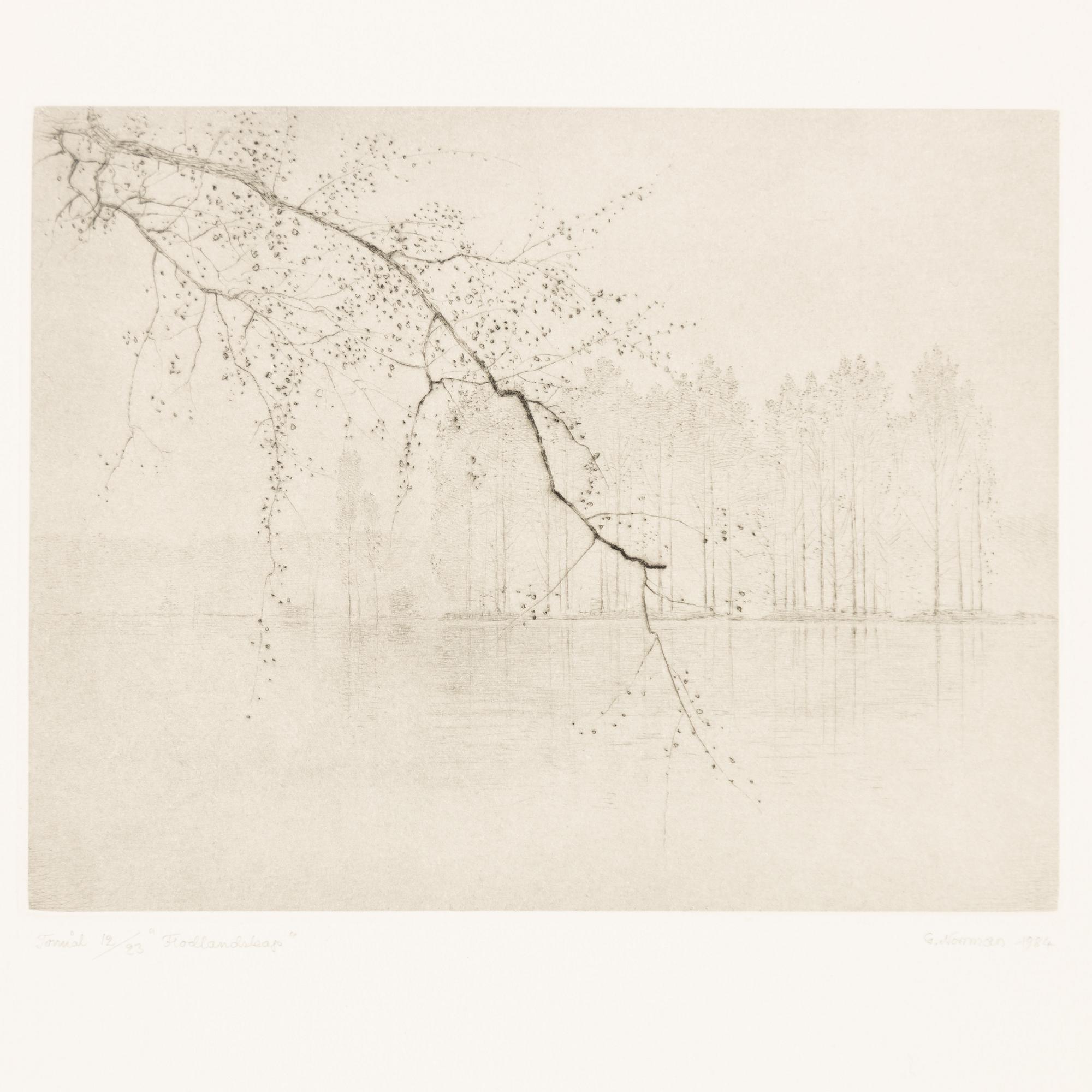 Gunnar Norrman, Drypoint etchings, 9, signed and numbered.