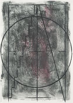 Juha Joro, monotype, signed and dated 1988, marked T.p.l'a.